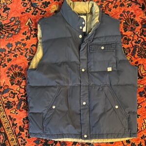 Mens’s Vintage Down Abercrombie Reversible Puffer Vest with Lining size Large